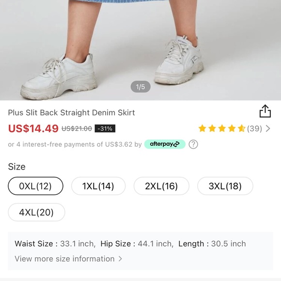 Shein Long Denim Skirt - Picture 7 of 7